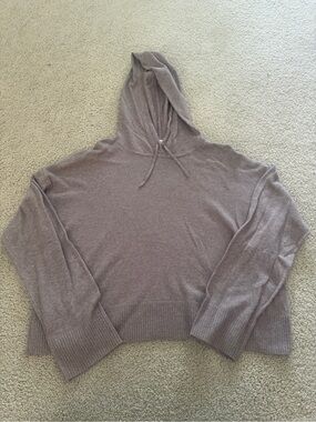 GAP Hooded Pullover Sweater in Mauve Taupe